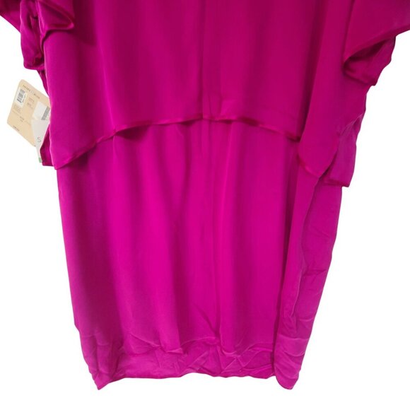 Shomi by Miller ShorNWT Women's Short Sleeve Dress Hot Pink Size 24 - Picture 6 of 9